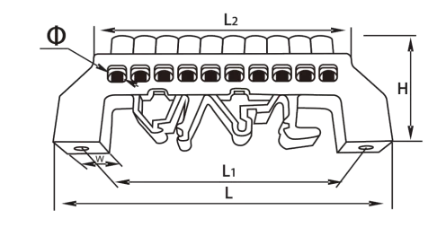 Earthing Connector with din rail holder type 4(pic1)