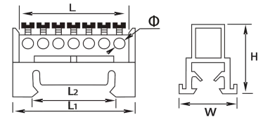 Earthing Connector with din rail holder(pic2)