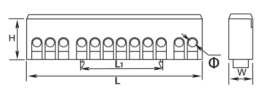 Earthing Connector with din rail holder type 3(pic1)