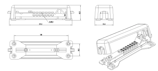 Lock Bar Terminal Block Type 2-PA(pic1)