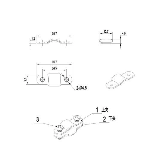 Galvanized Saddle Cable Clamp for Round Wire Fixing(pic3)